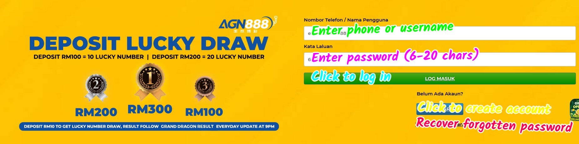 agn888 sign up login screenshot 2