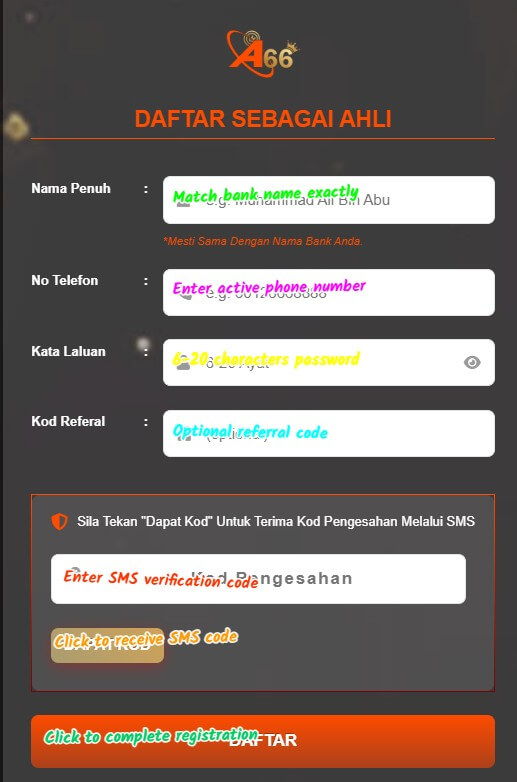 alibaba66 sign up login screenshot 1