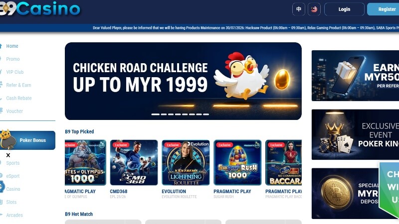 b9casino screenshot 1