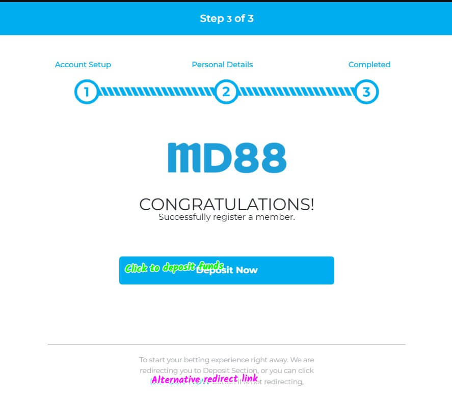 md88 sign up login screenshot 3