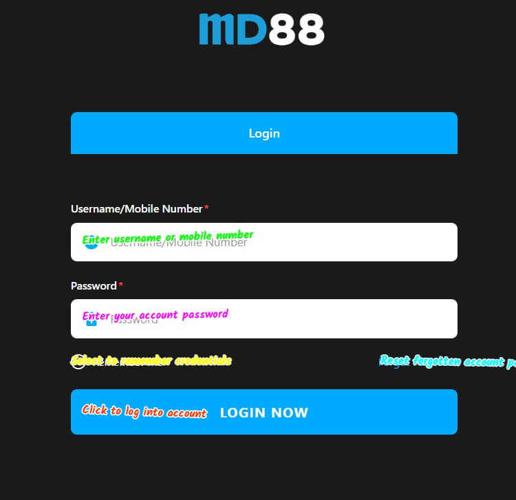 md88 sign up login screenshot 4