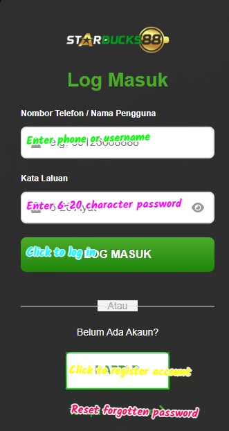 starbuck88 sign up login screenshot 2
