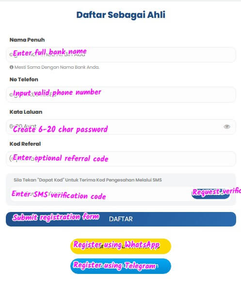Etiqa33 sign up login screenshot 1
