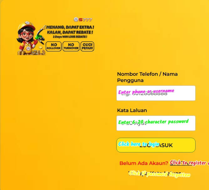 Shell777 sign up login screenshot 2
