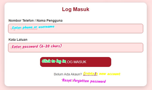 dior88 sign up login screenshot 2