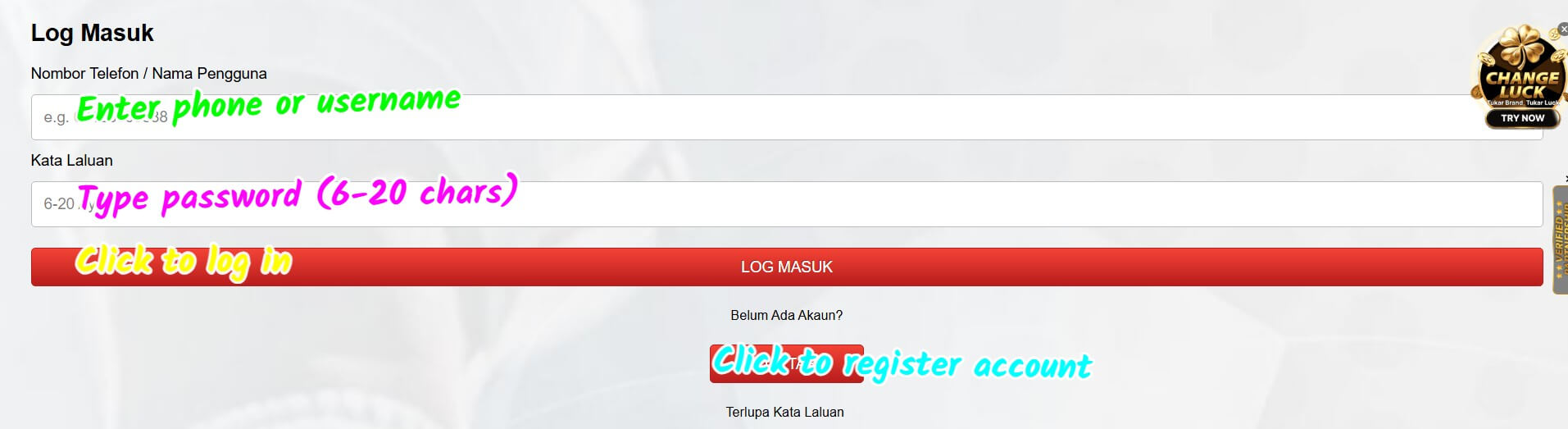 manu888 sign up login screenshot 2
