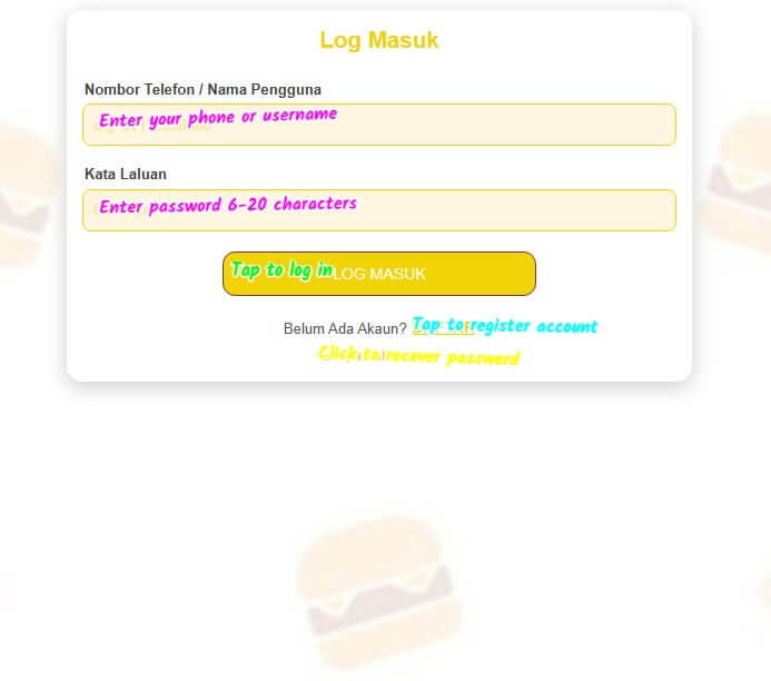 ramly888 sign up login screenshot 2